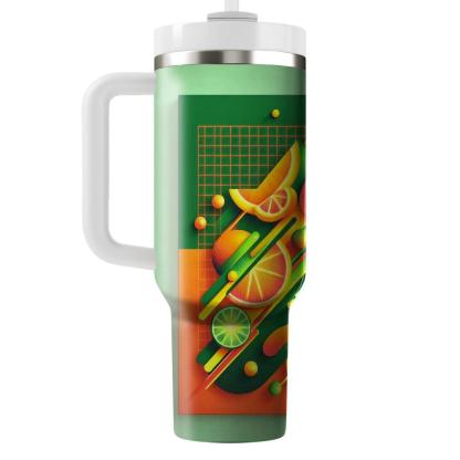 Citrus Neon Splash  Personalized Tumblers