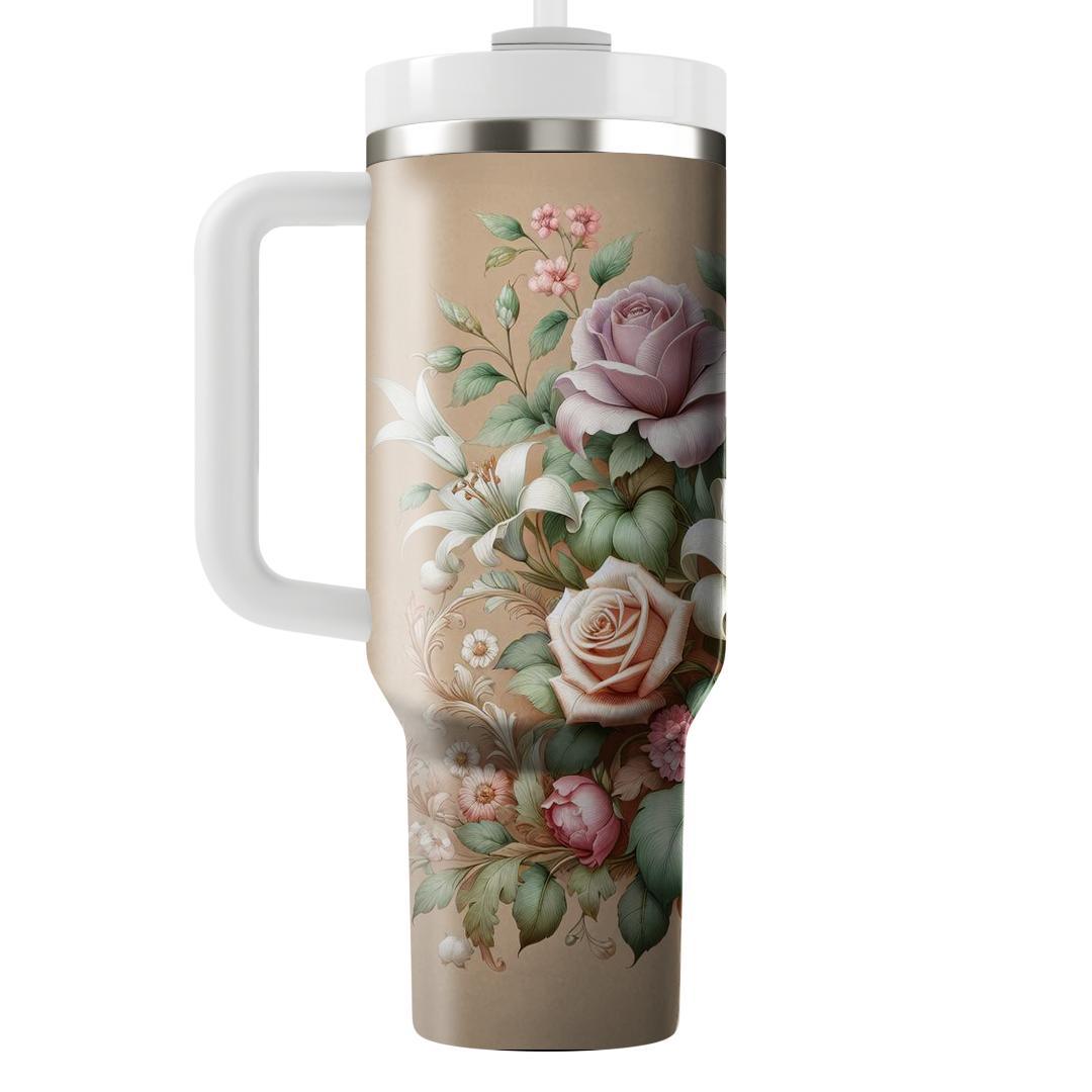 Floral Lace Harmony  Tumbler Cups
