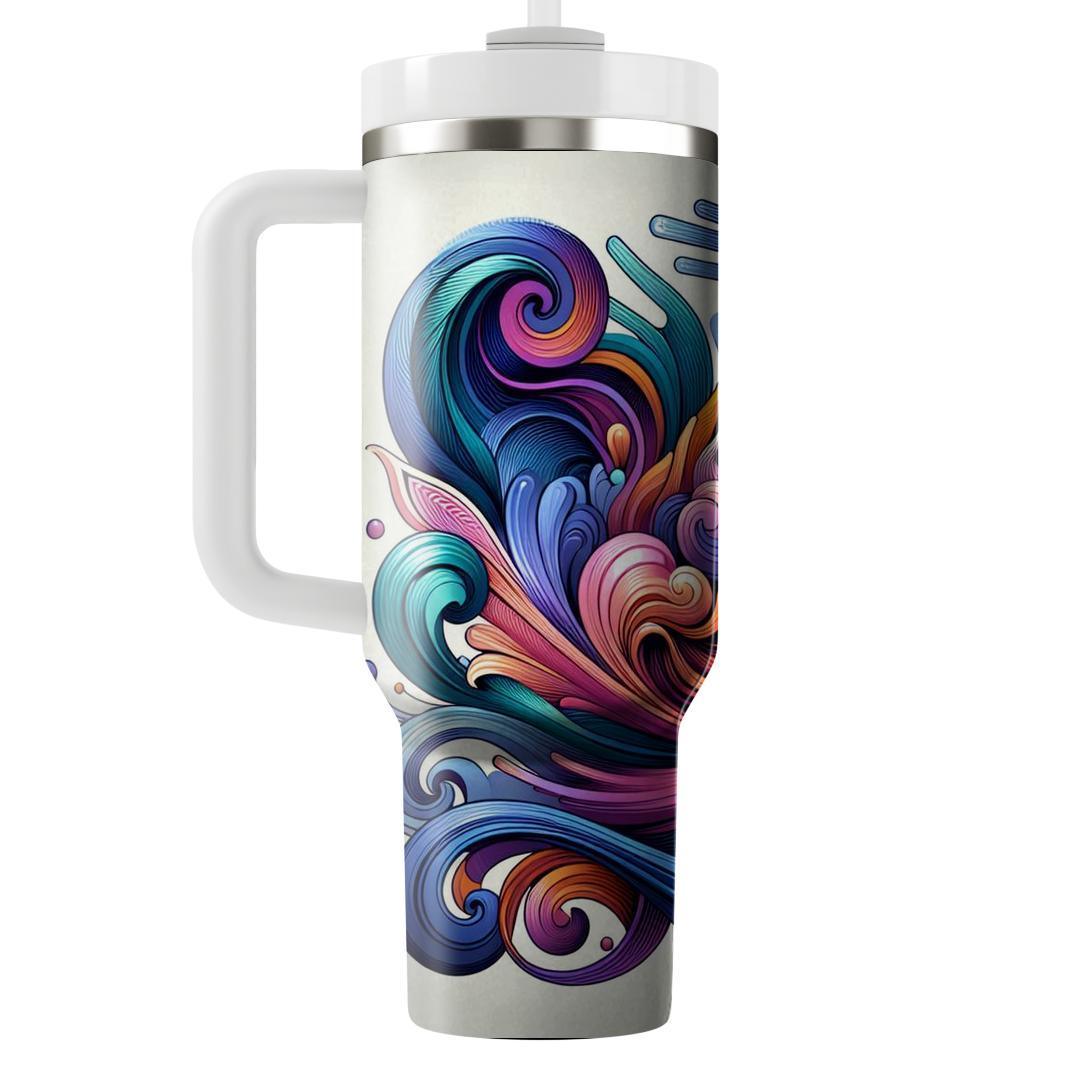 Artful Swirls  Travel Tumblers