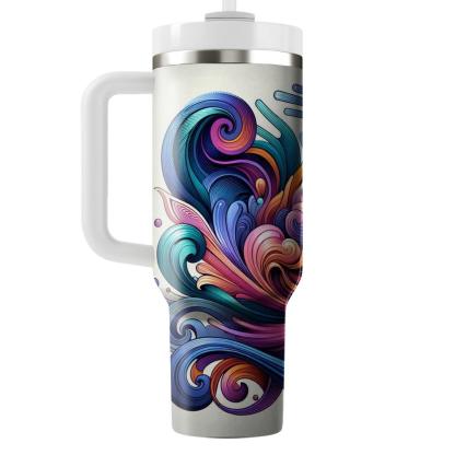 Artful Swirls  Travel Tumblers