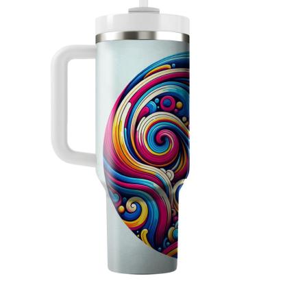 Disco Vibes Swirl  Travel Tumblers