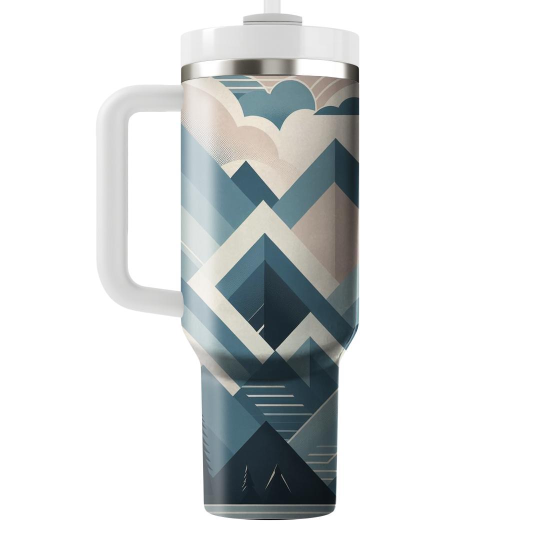 Stylized Mountain Landscape  Decorative Tumblers