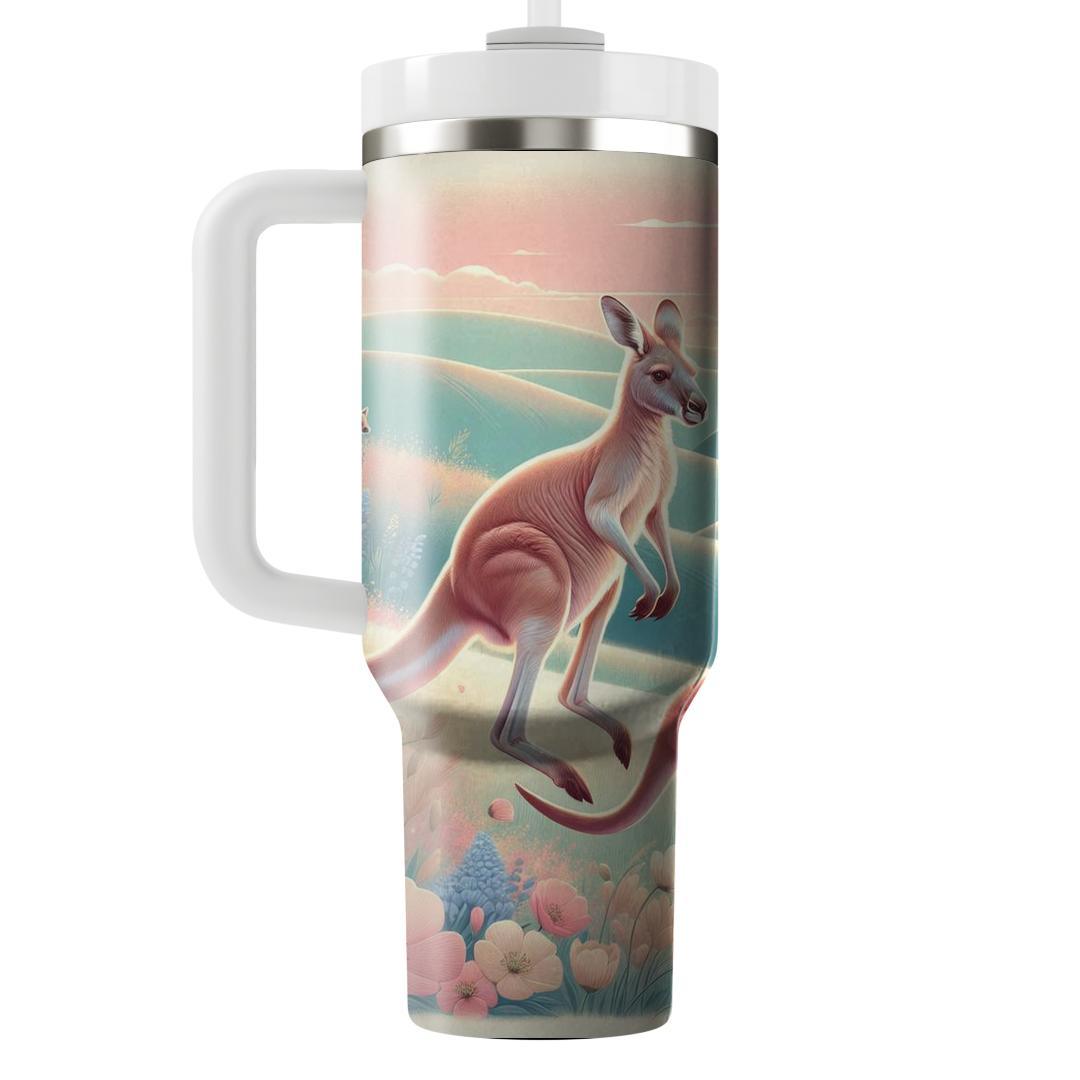 Pastel Kangaroo Dreamscape  Personalized Tumblers