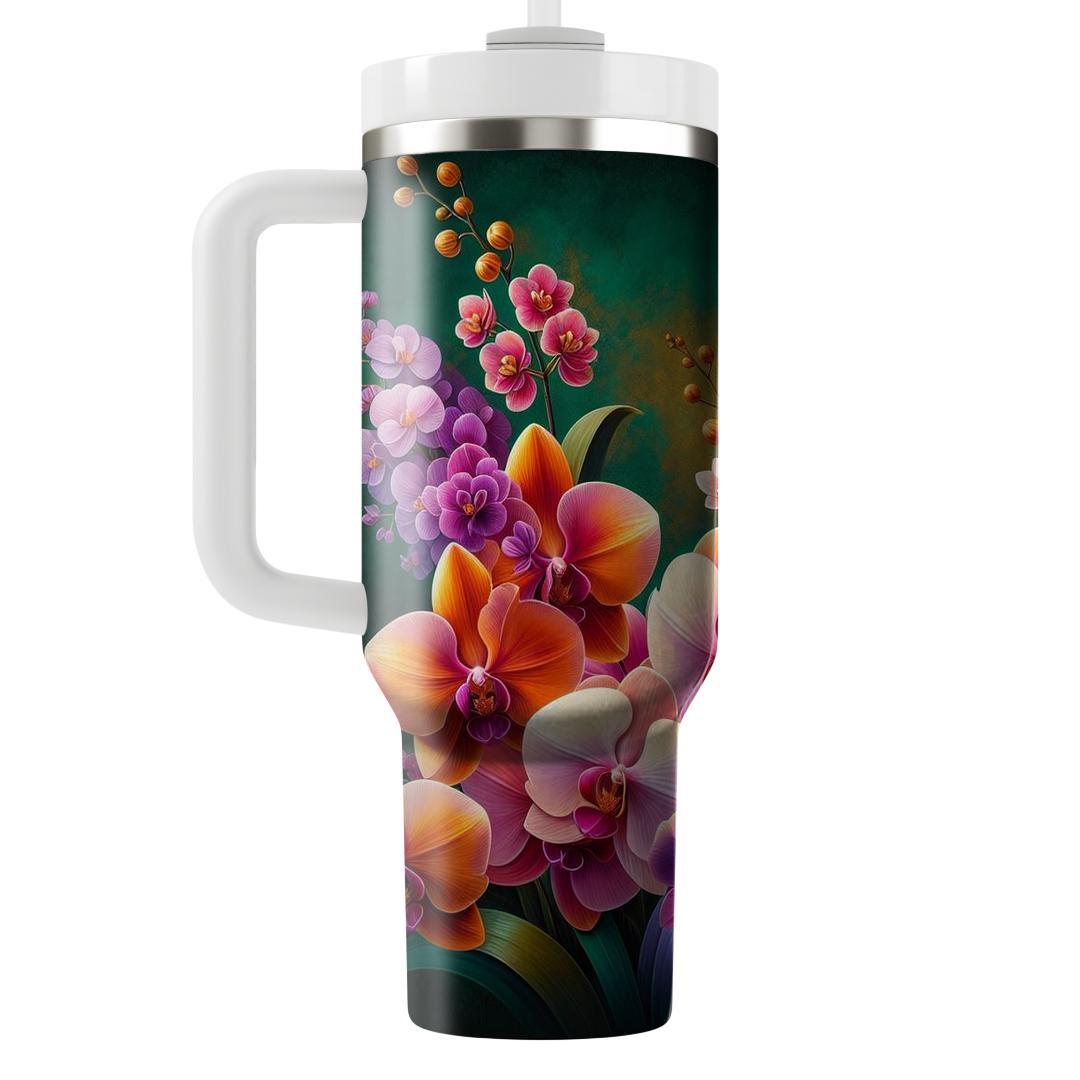 Vibrant Orchid Oasis  Unique Tumblers