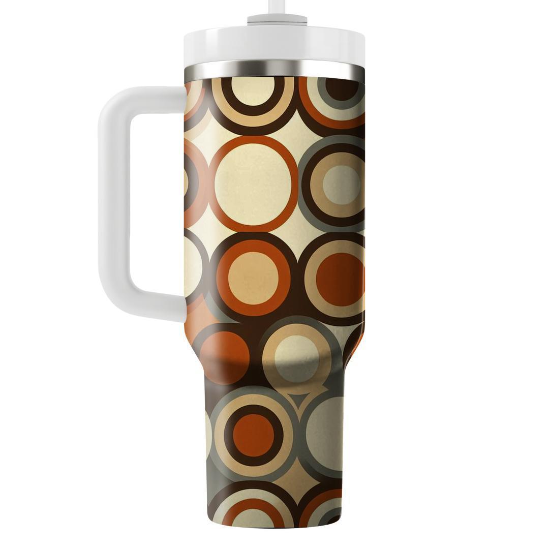 Retro Geometric Circle  Tumblers For Gifts