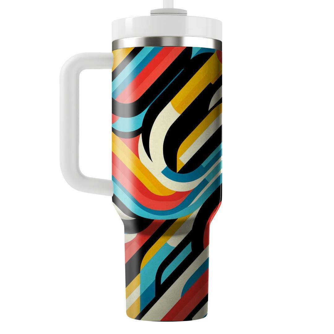 Abstract Stripes Of Energy  Insulated Tumblers