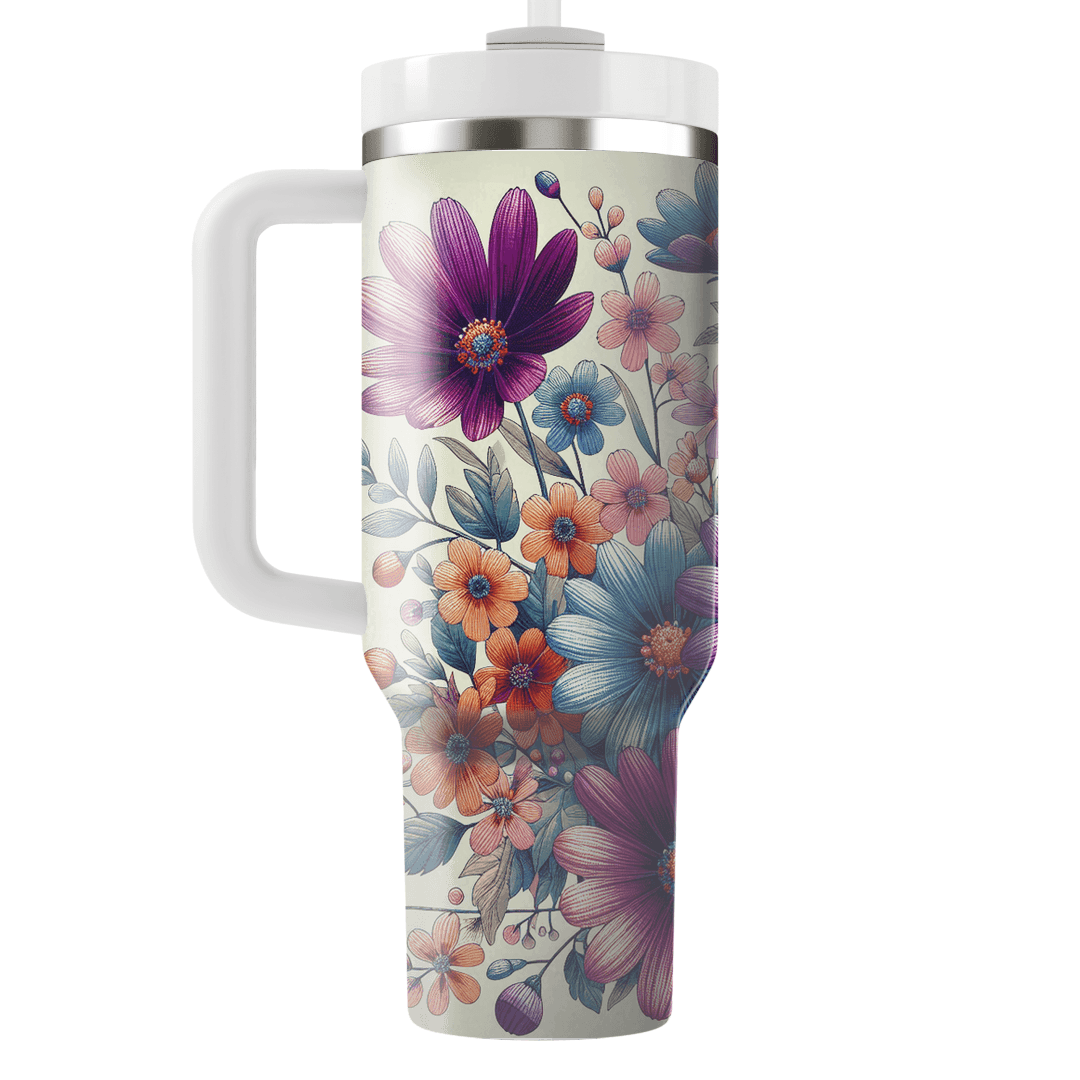 Charming Wildflowers Travel Tumblers
