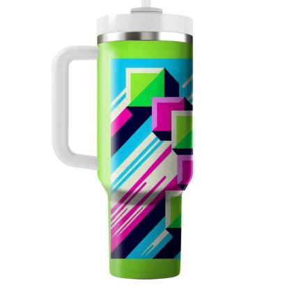 Bold Checkered Retro  Personalized Tumblers