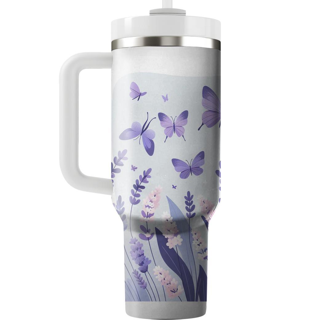 Lavender Butterflies  Unique Tumblers