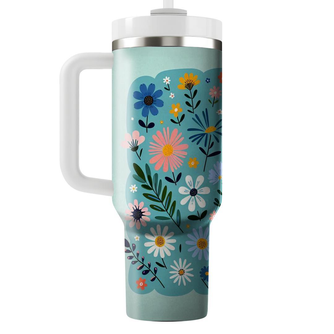 Botanical Whimsy Floral  Unique Tumblers