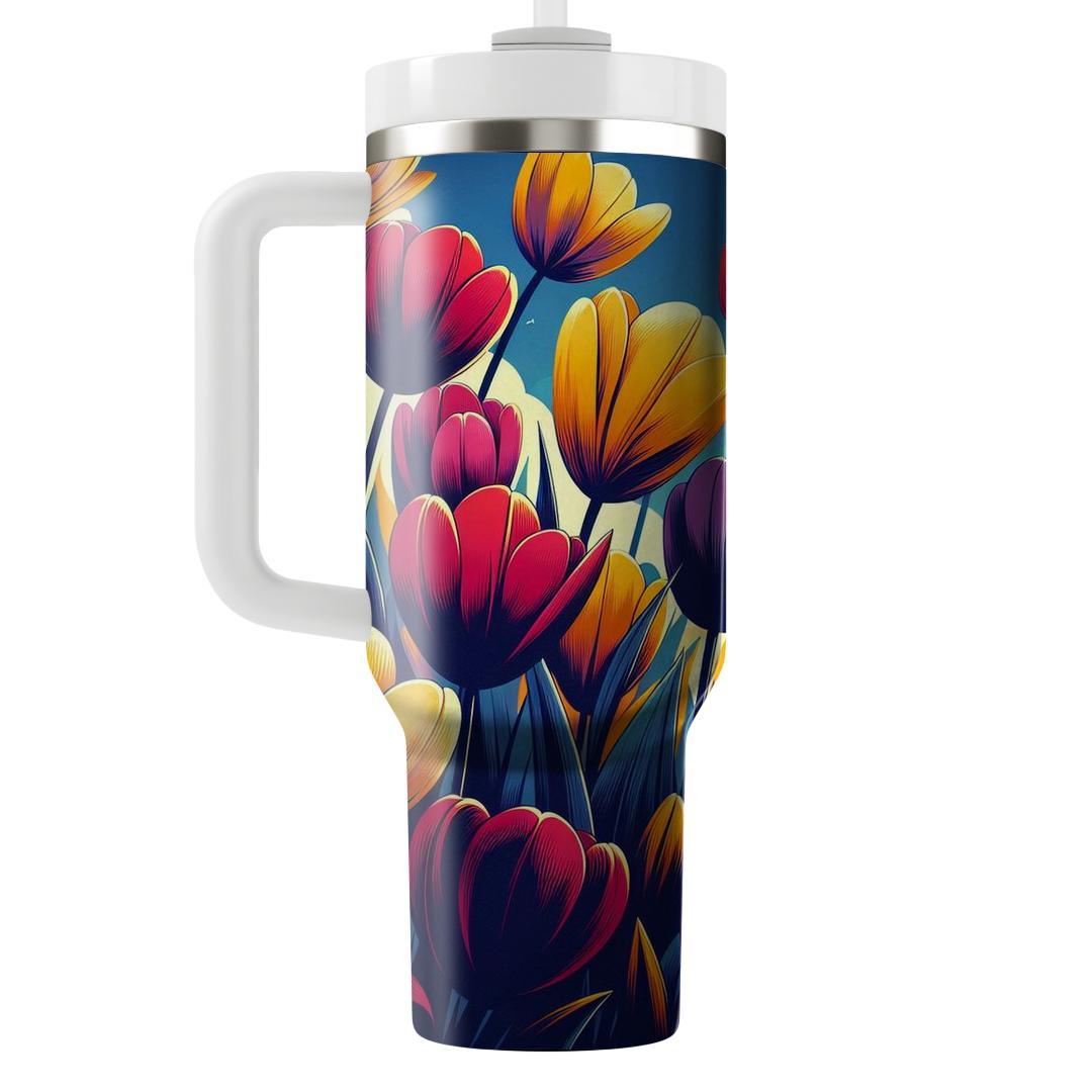 Field Of Tulips  Unique Tumblers