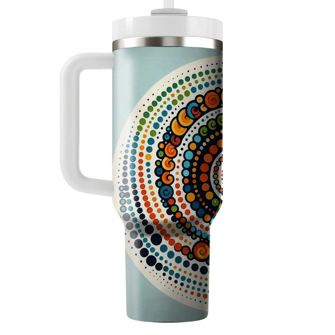 Vibrant Spiral Dot  Tumblers With Lids