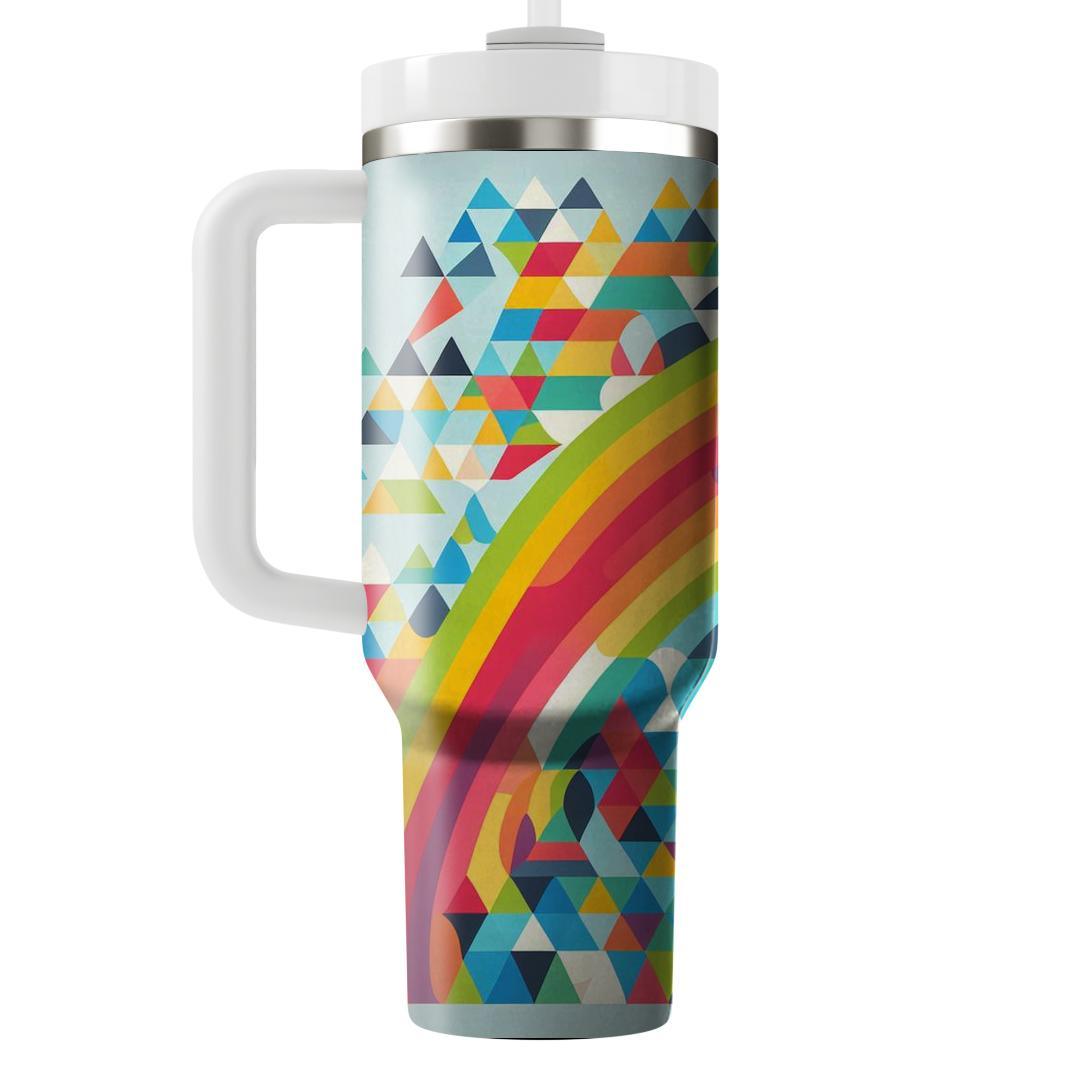 Dynamic Rainbow Triangles  Tumblers With Lids