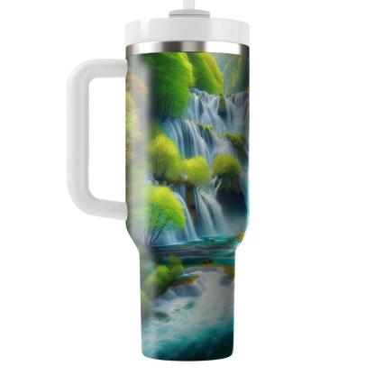 Spring Waterfall  Tumbler Cups