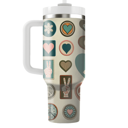 Peace And Love Patchwork  Custom Tumblers