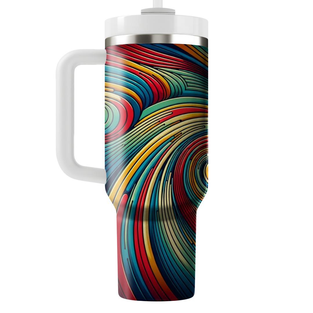 Abstract Spiral Bliss  Travel Tumblers