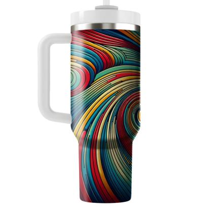 Abstract Spiral Bliss  Travel Tumblers