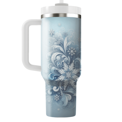 Winter Snowflake Whirl  Personalized Tumblers
