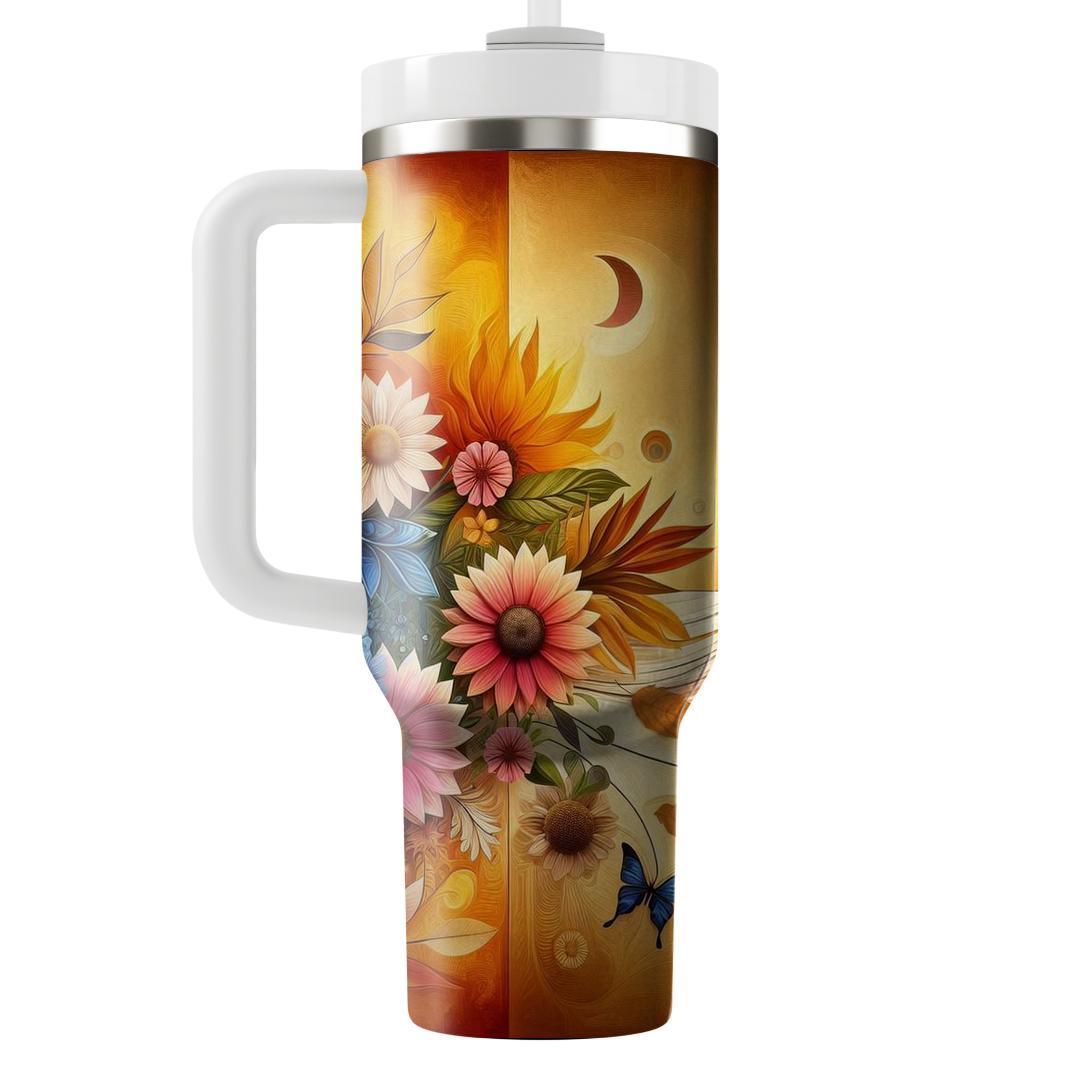 Harmony Of Seasons - Global Equinox  Tumblers With Lids