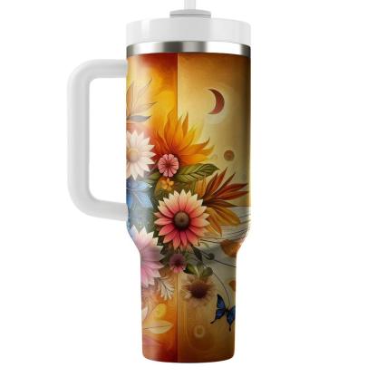 Harmony Of Seasons - Global Equinox  Tumblers With Lids