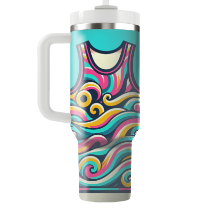 Retro Wave Neon Tank Top Custom Tumblers