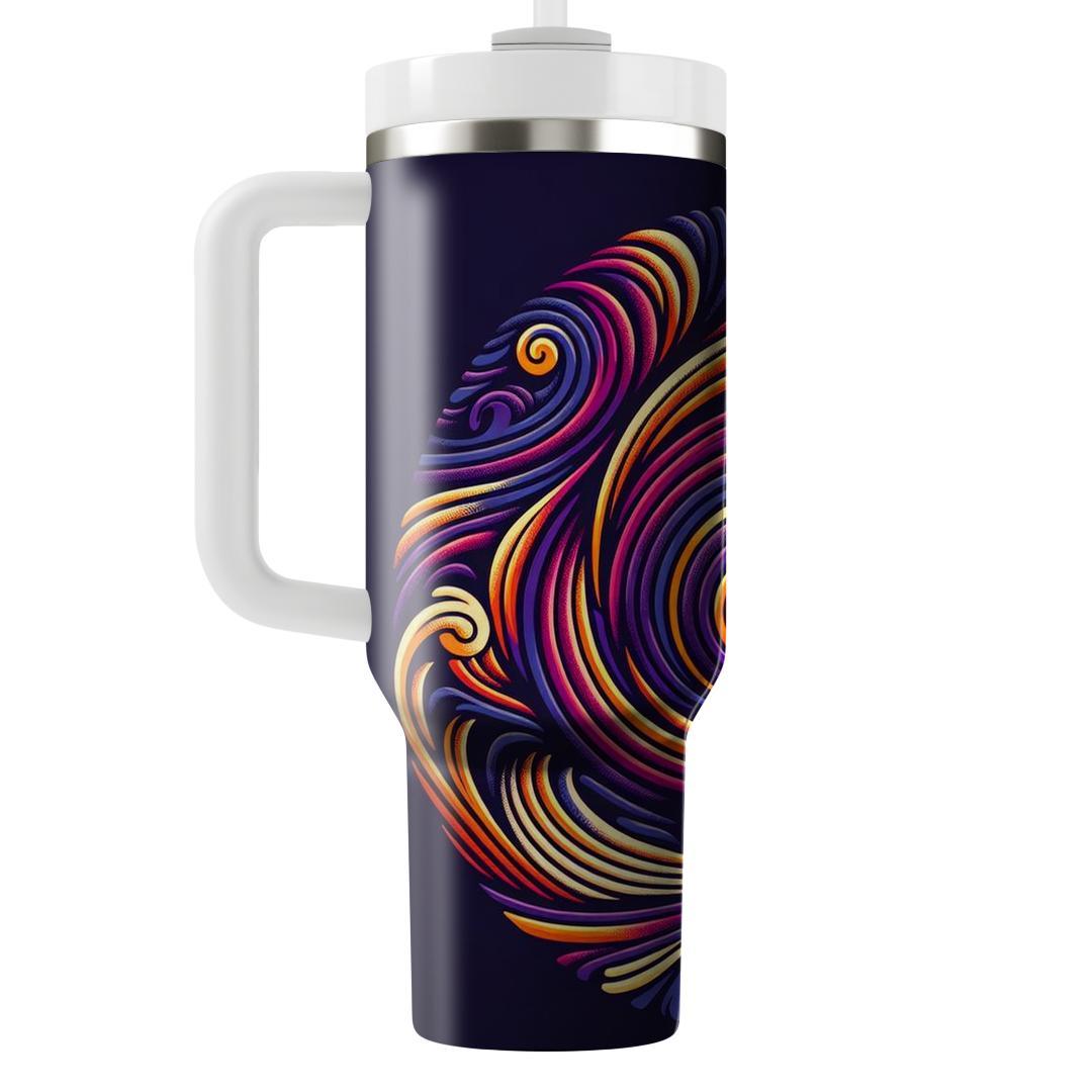 Groovy  Swirls  Travel Tumblers