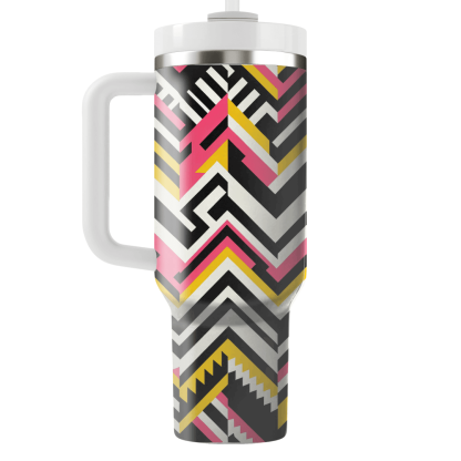 Funky Zigzag Pattern  Insulated Tumblers