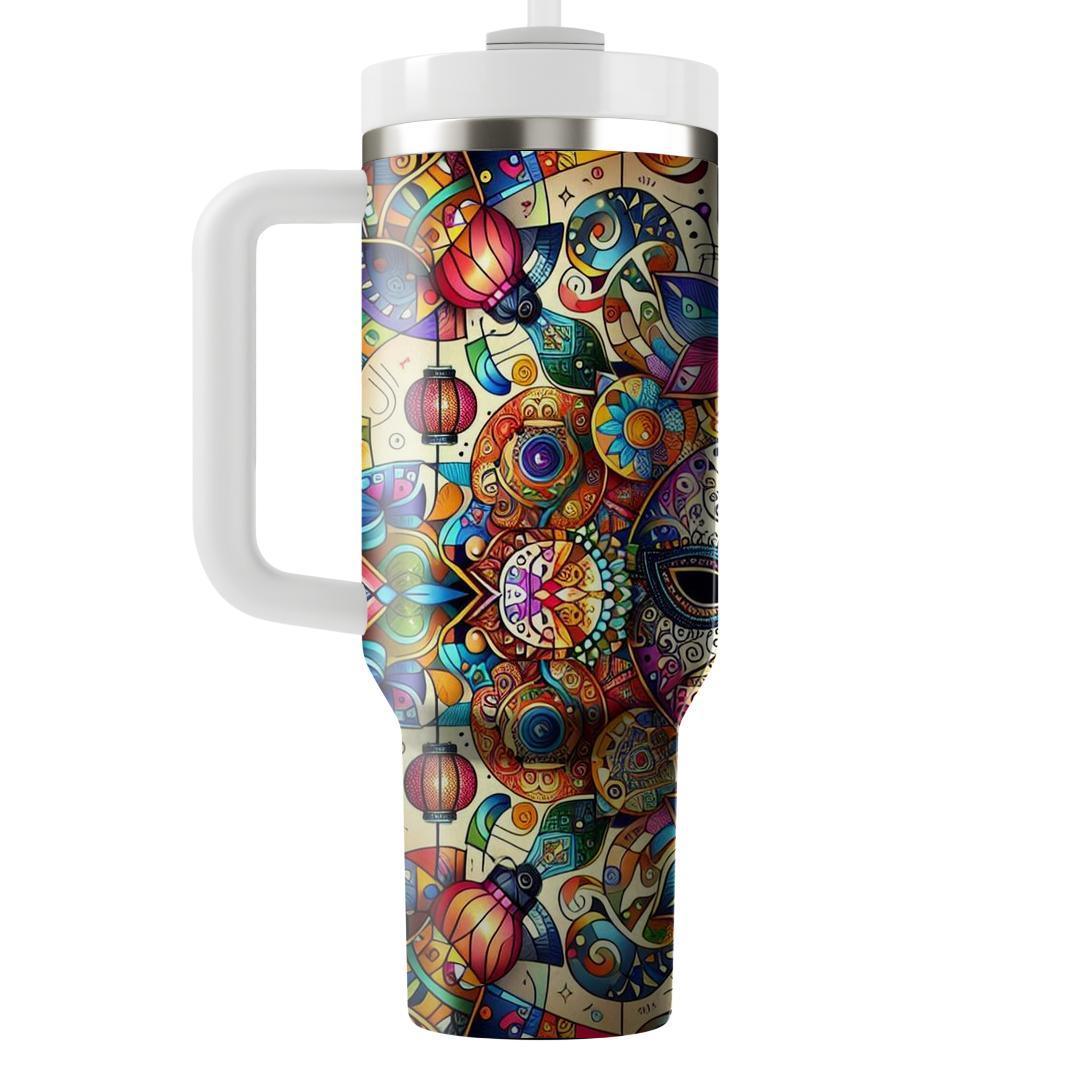 Kaleidoscope Of Cultures - World Festival  Tumblers With Lids