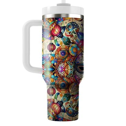 Kaleidoscope Of Cultures - World Festival  Tumblers With Lids