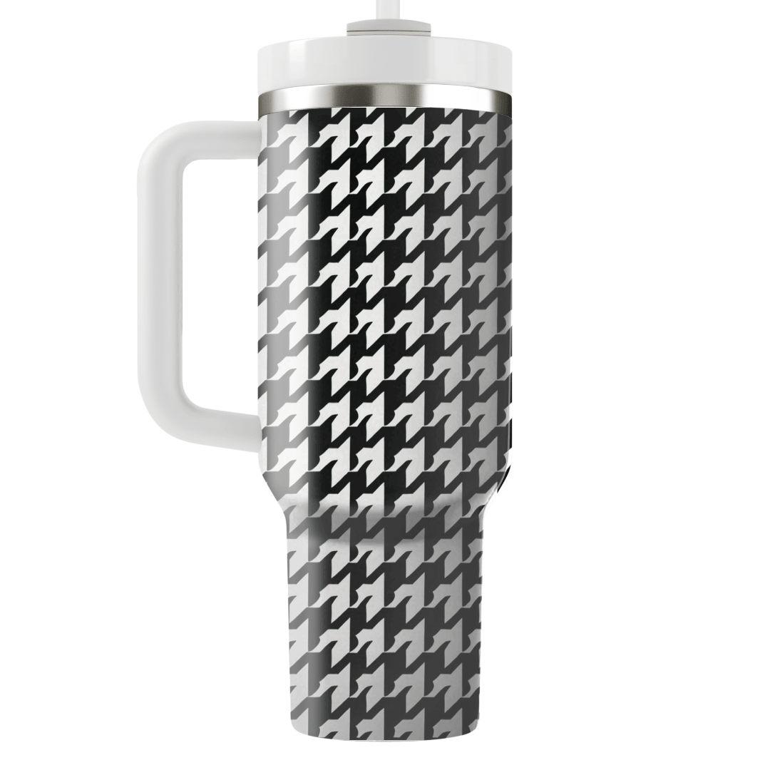 Classic Houndstooth Elegance  Custom Tumblers
