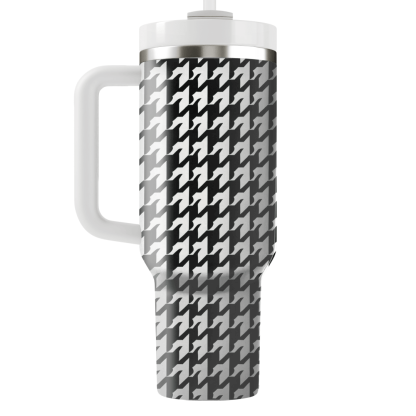 Classic Houndstooth Elegance  Custom Tumblers