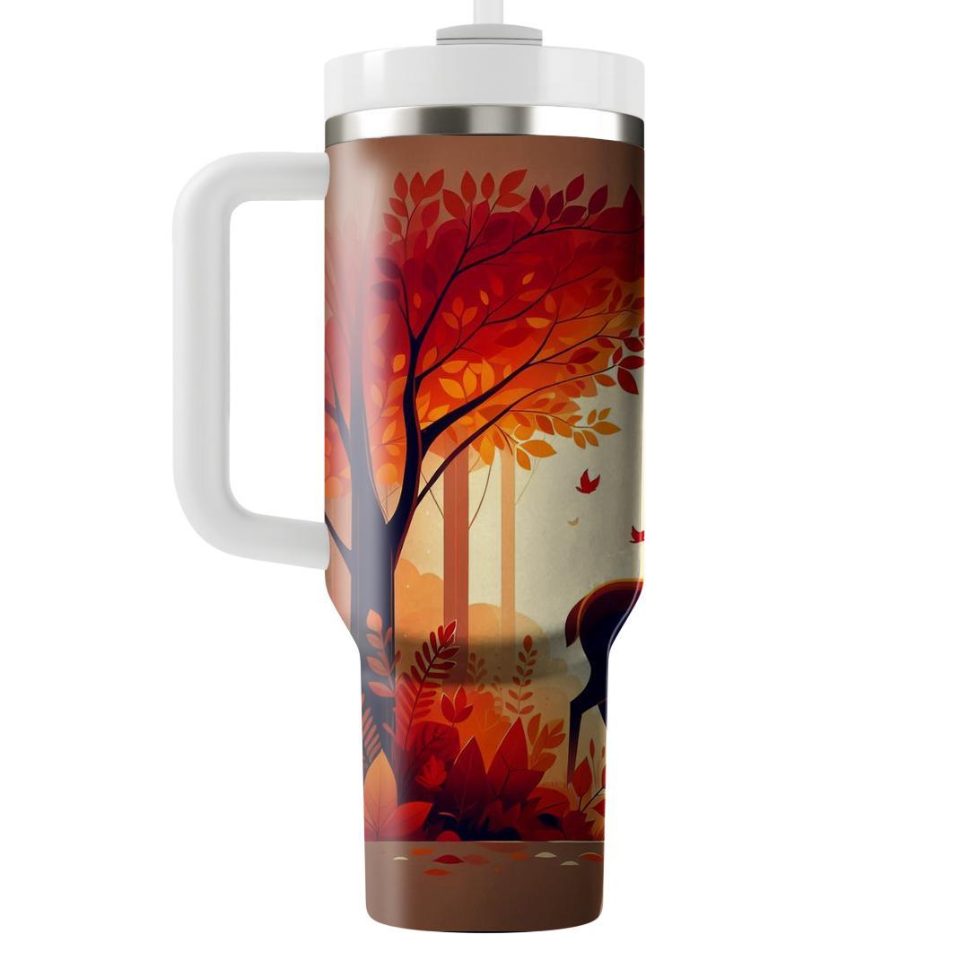 Deer Autumn  Personalized Tumblers