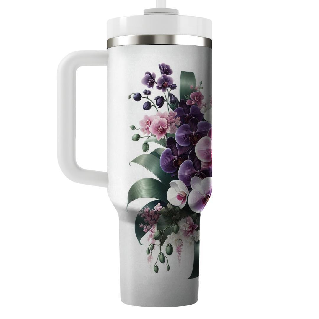 Graceful Orchid Cascade  Insulated Tumblers