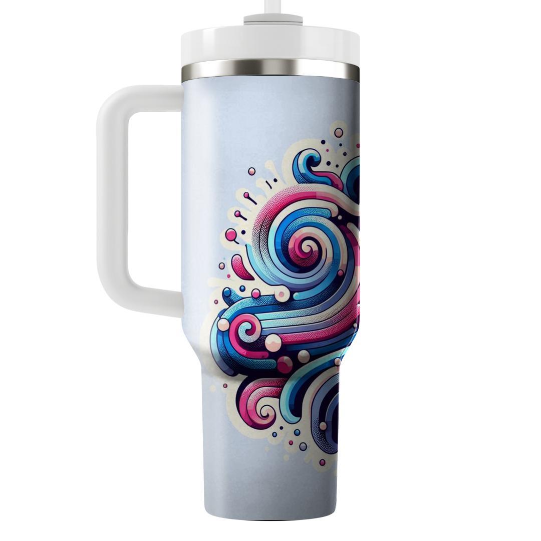 Dynamic Swirling Dots  Travel Tumblers