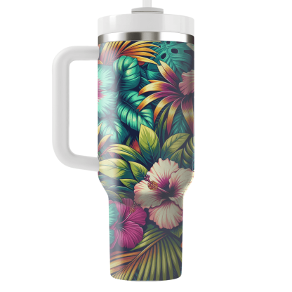 Tropical Floral Paradise  Travel Tumblers