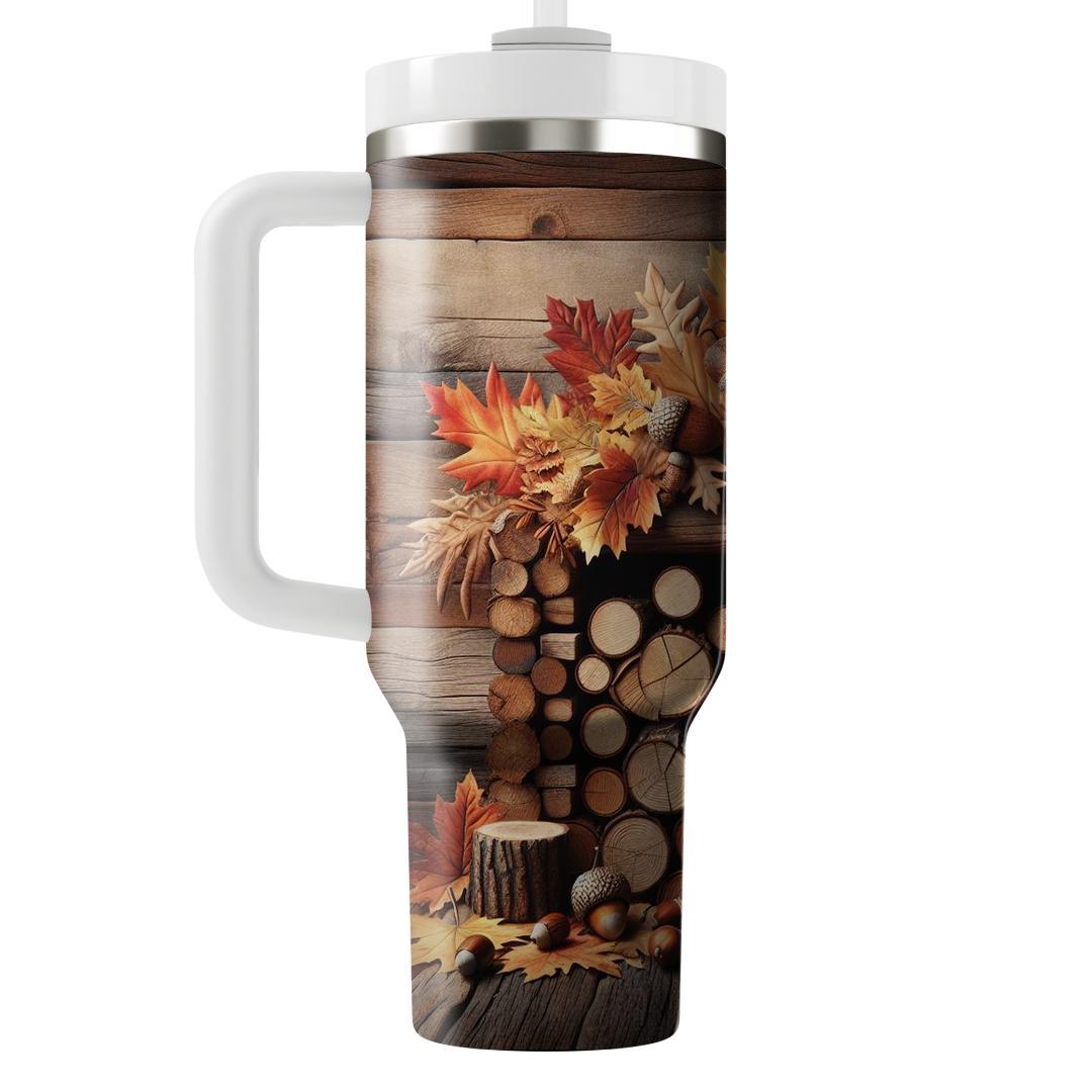 Autumn Firewood Retreat  Travel Tumblers