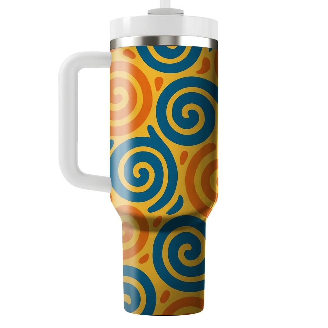 Circular Kaleidoscope Whirl Unique Tumblers