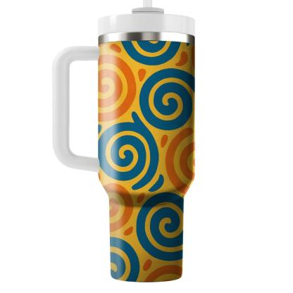 Circular Kaleidoscope Whirl Unique Tumblers