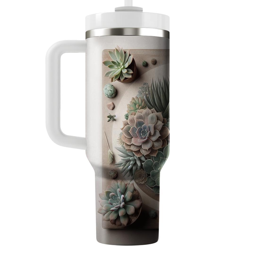 Earthy Succulent Collection  Tumbler Cups