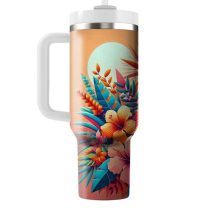 Lively Tropical Paradise  Insulated Tumblers