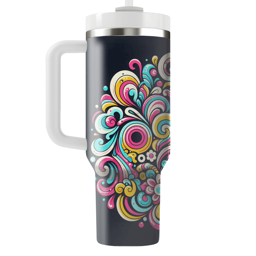 Radiant Tie-dye Waves  Custom Tumblers
