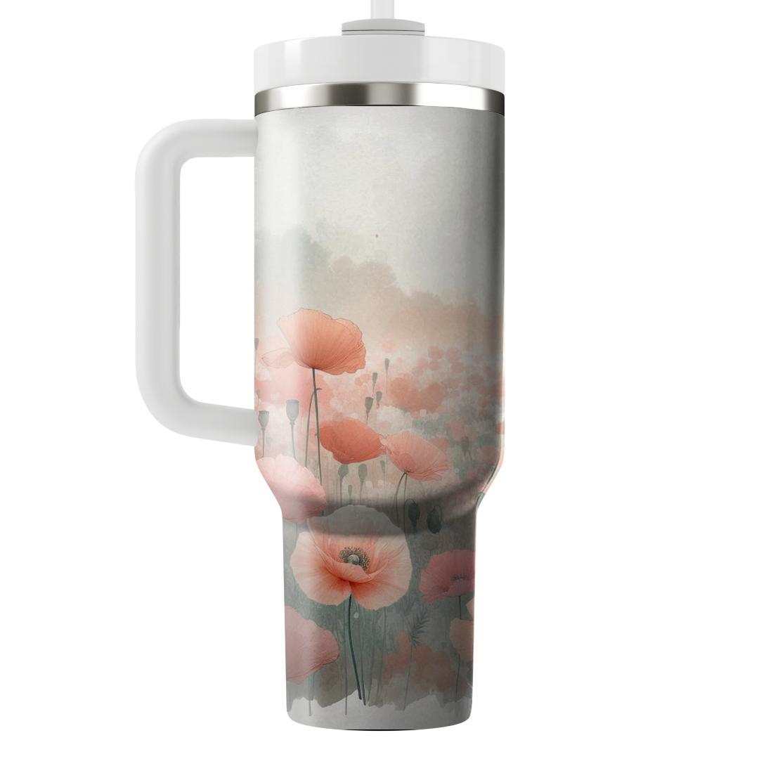Ethereal Watercolor Poppies  Unique Tumblers