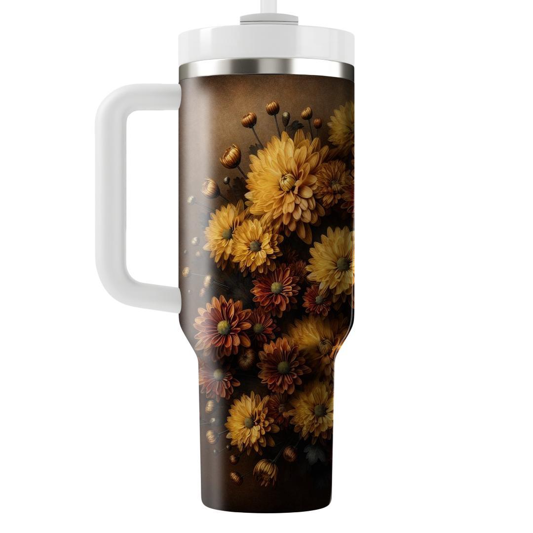 Golden Chrysanthemum  Unique Tumblers