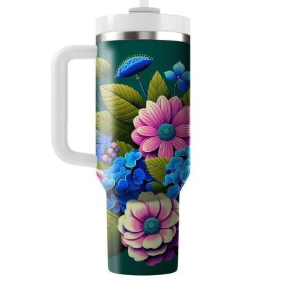 Majestic Floral Bliss  Insulated Tumblers