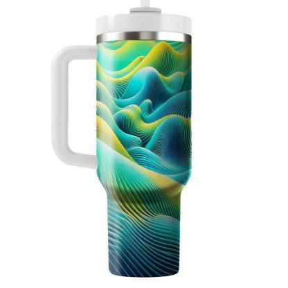 Radical Wave Pattern  Tumbler Cups