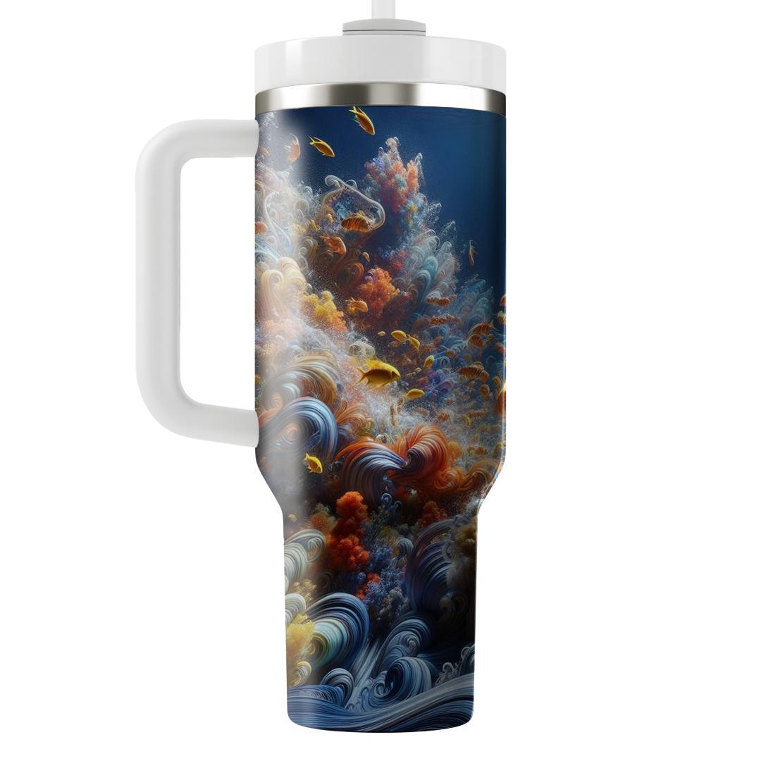 Colorful Fish Parade  Tumblers With Lids