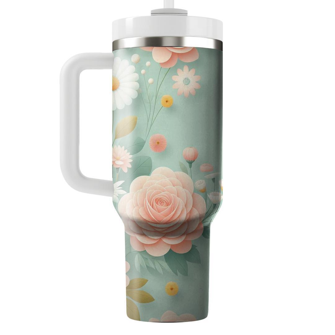 Soft Floral Garden  Insulated Tumblers