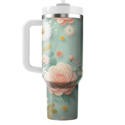 Soft Floral Garden  Insulated Tumblers