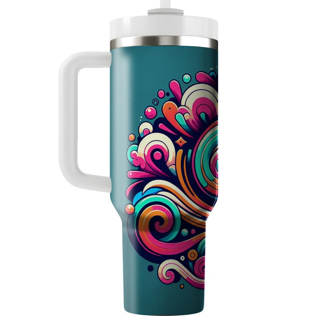 Funky Spiral Illusions  Tumblers With Lids