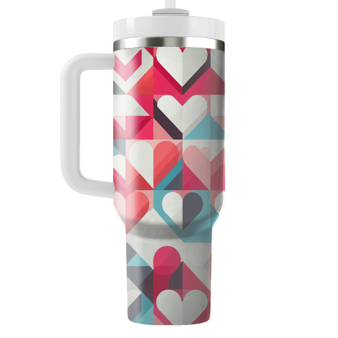 Playful Geometric Hearts  Insulated Tumblers